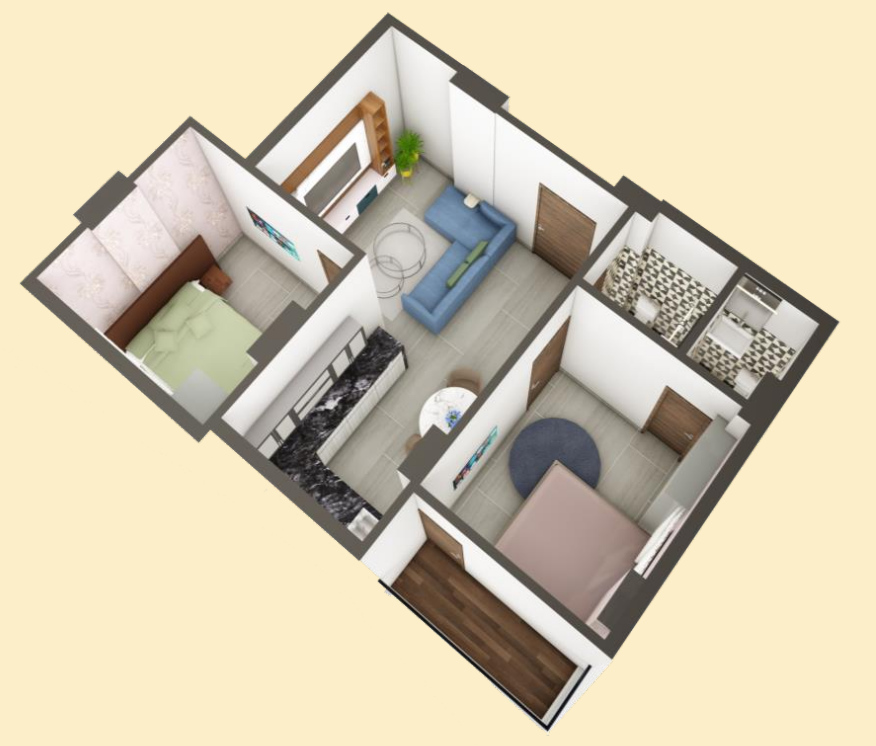 3DFloorPlan of Ganapati Heights