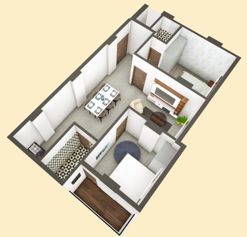 3DFloorPlan of Ganapati Heights