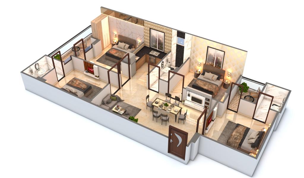 3DFloorPlan of Shri Heights II