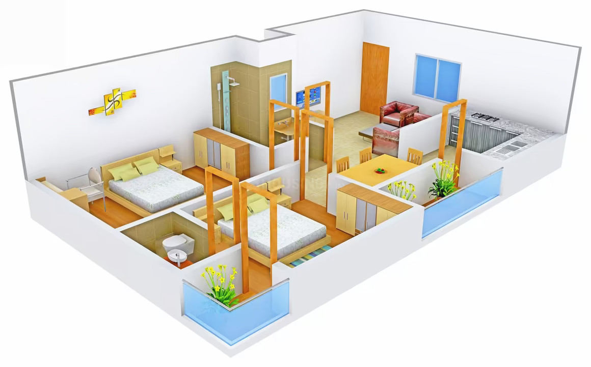 3DFloorPlan of Varun Divine Greens