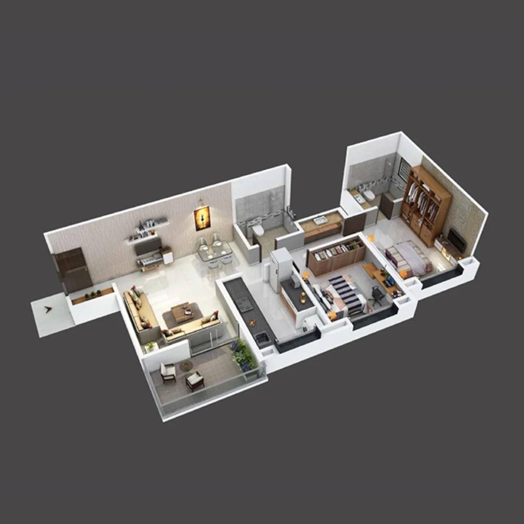 3DFloorPlan of Jethani Trinity Grace