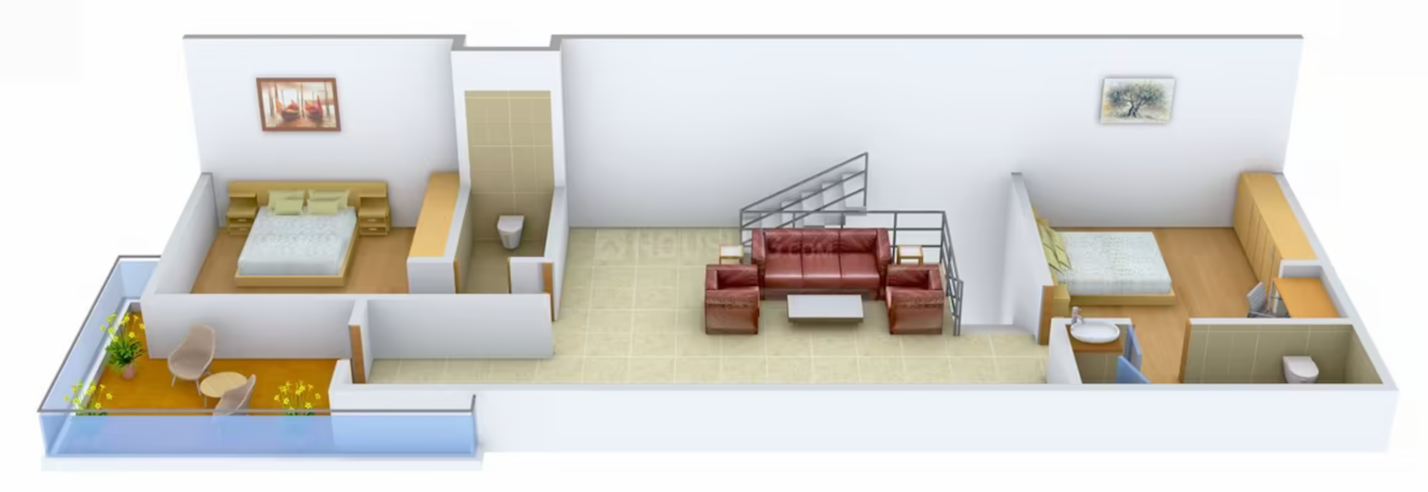 3DFloorPlan of Vivek Feel Good Homes