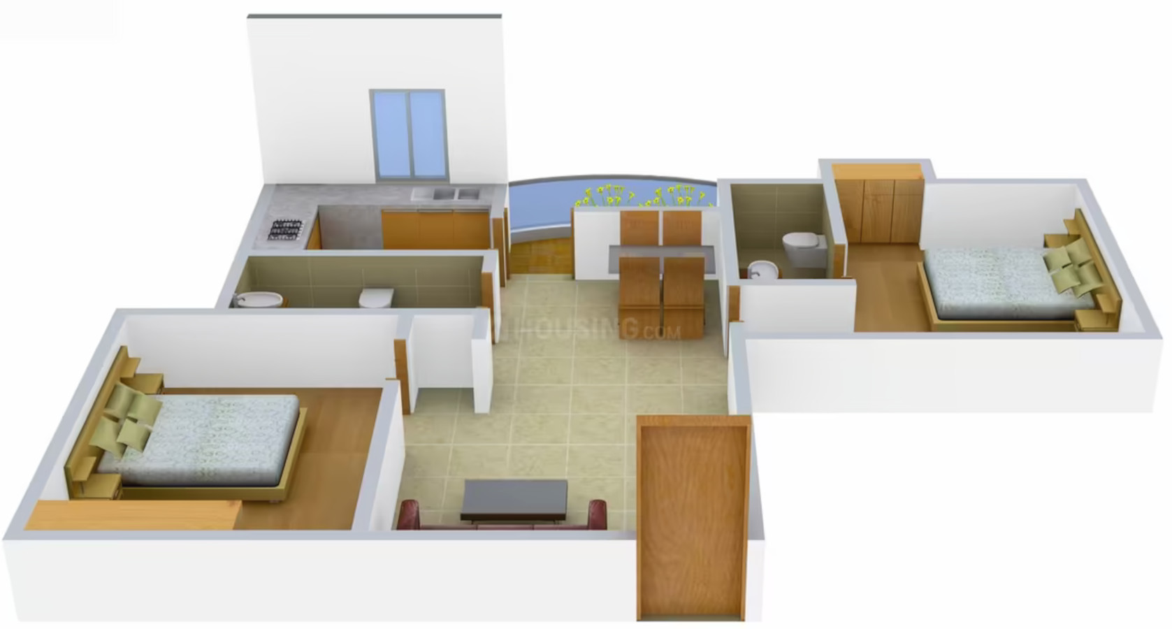 3DFloorPlan of Kanishka Vidyanand Maheswari Complex