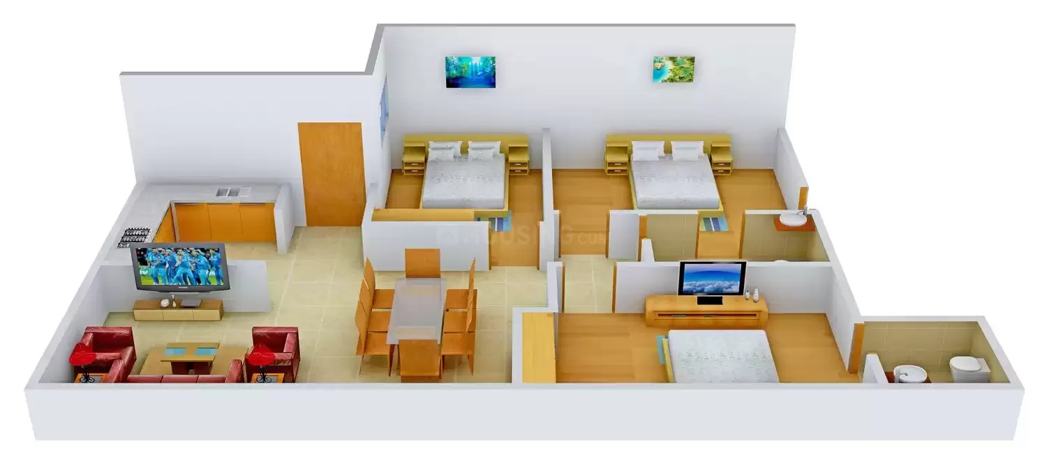 3DFloorPlan of Natraj Homes