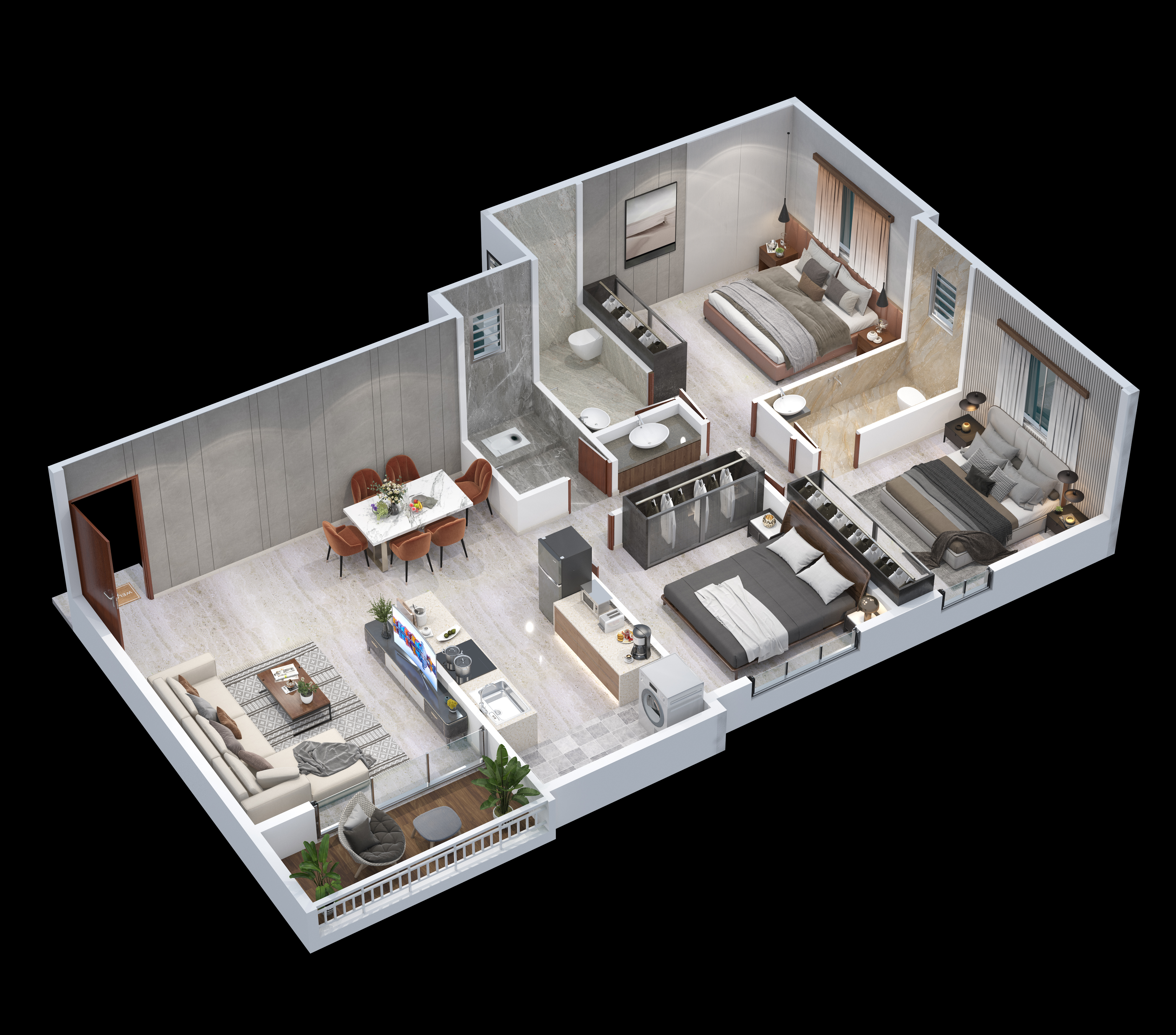 3DFloorPlan of Shree Tirumala Magnus