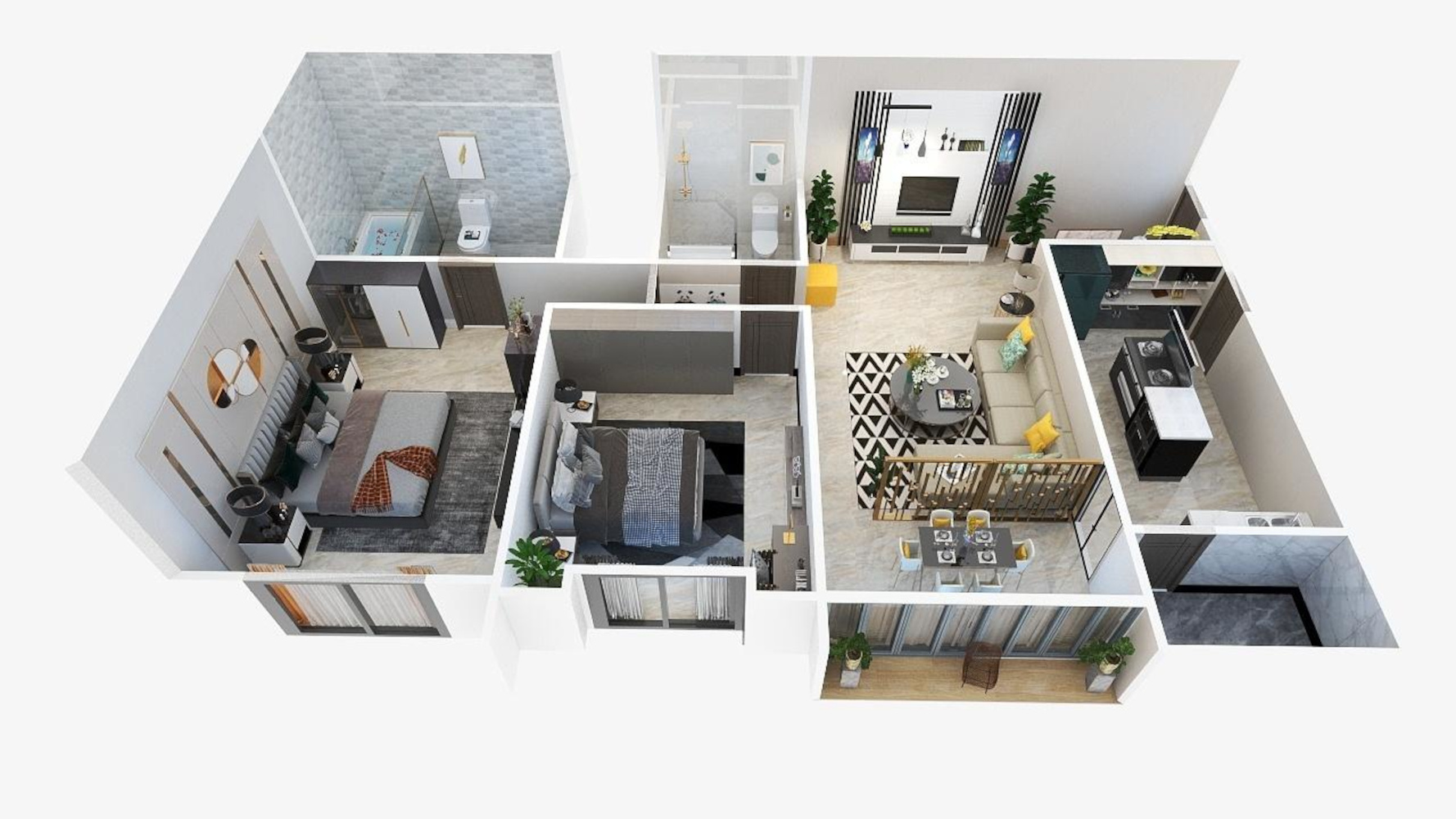 3DFloorPlan of Tilak Prime