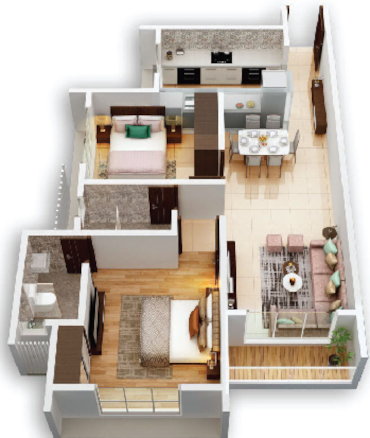 3DFloorPlan of Shraddha Panorama