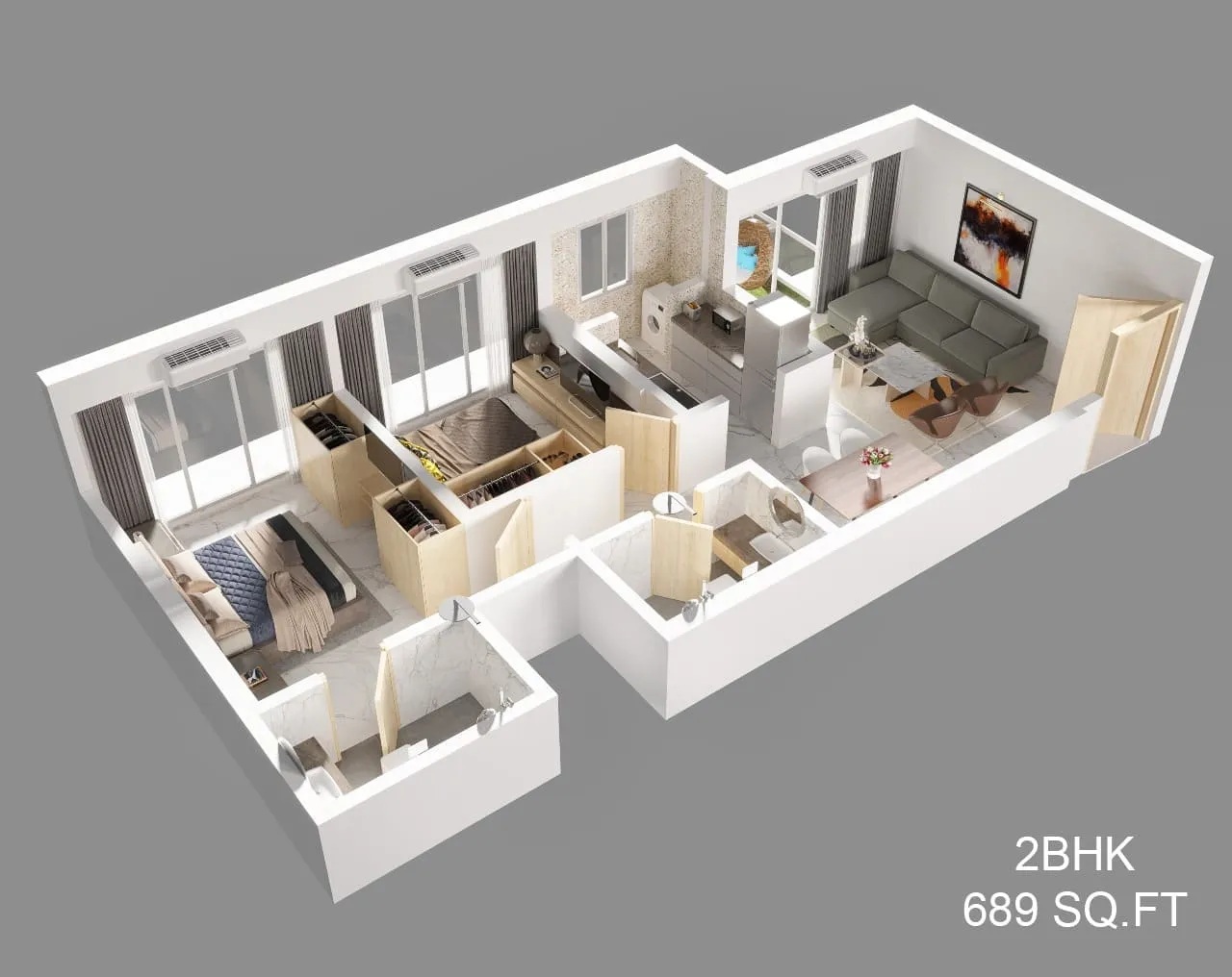 3DFloorPlan of Shraddha Paradise