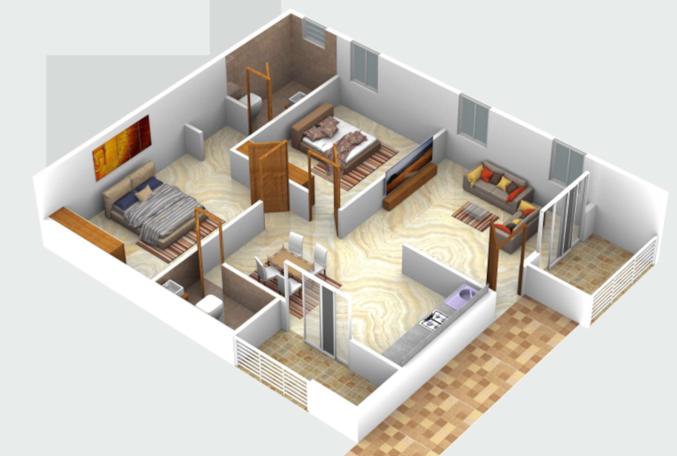 3DFloorPlan of Neni Sathvik Signature