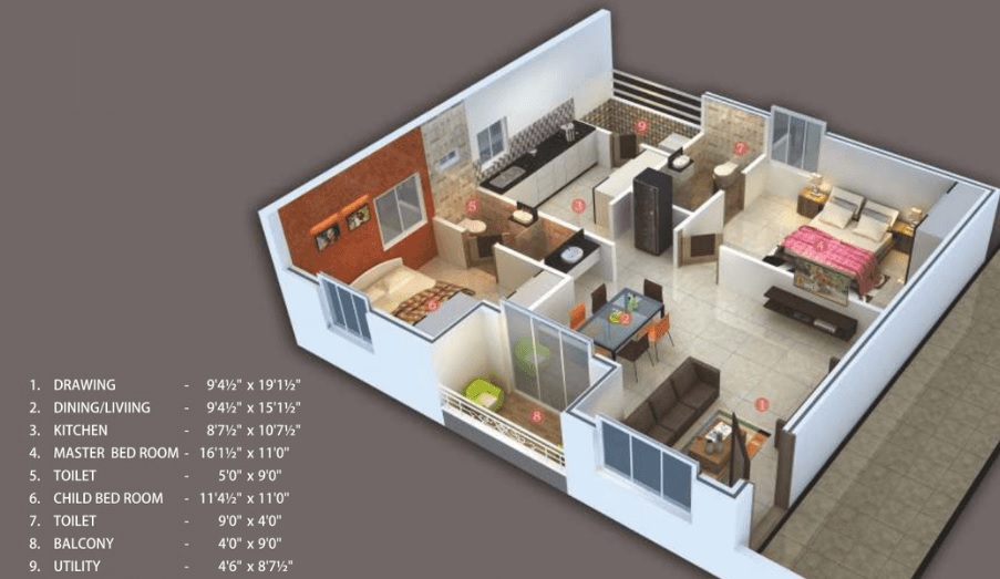 3DFloorPlan of Jagsons Pride