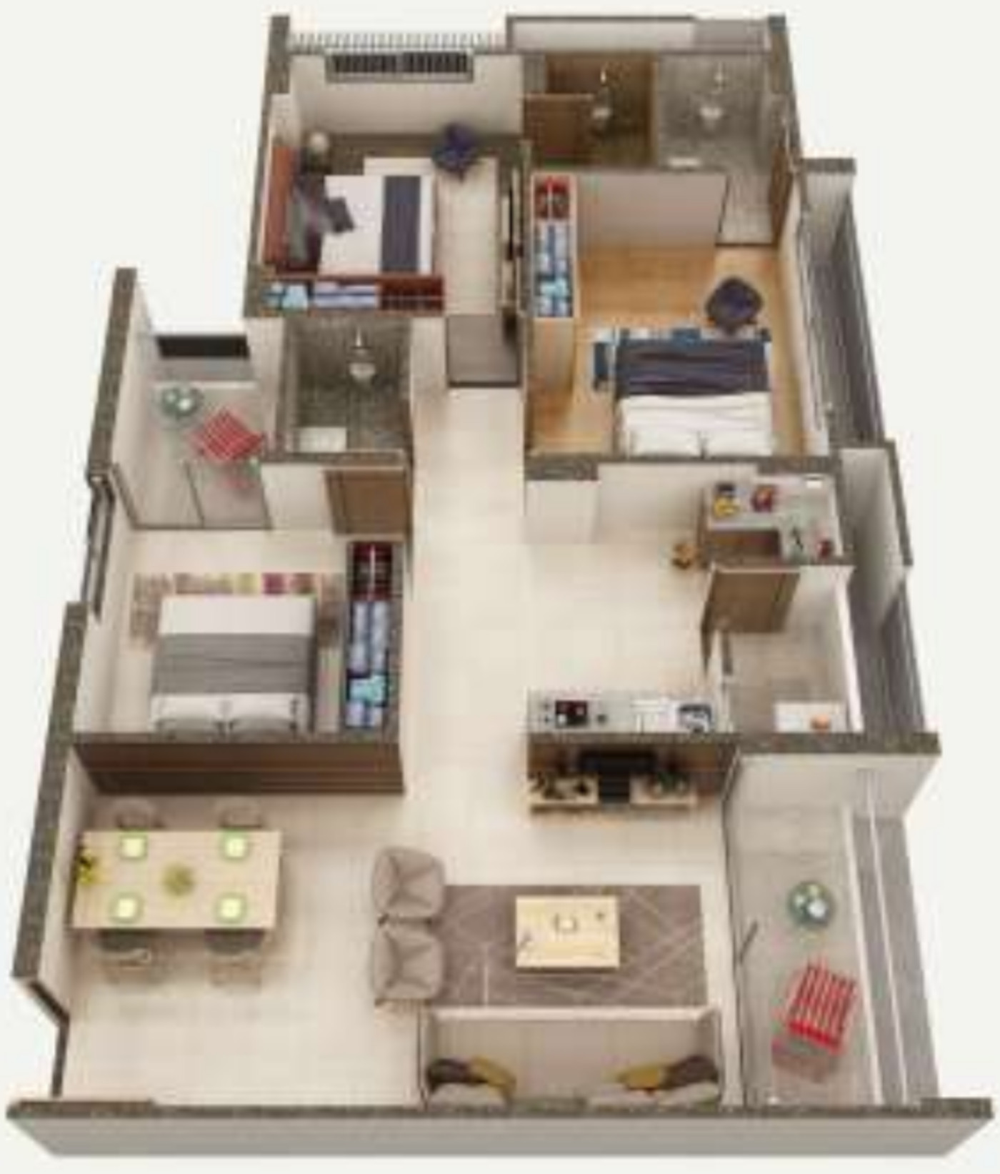 3DFloorPlan of Shivanta Samir Appartment