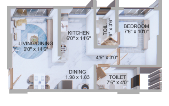 3DFloorPlan of Pattathu Pearl Heights