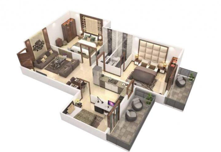 3DFloorPlan of Signature Global The Roselia