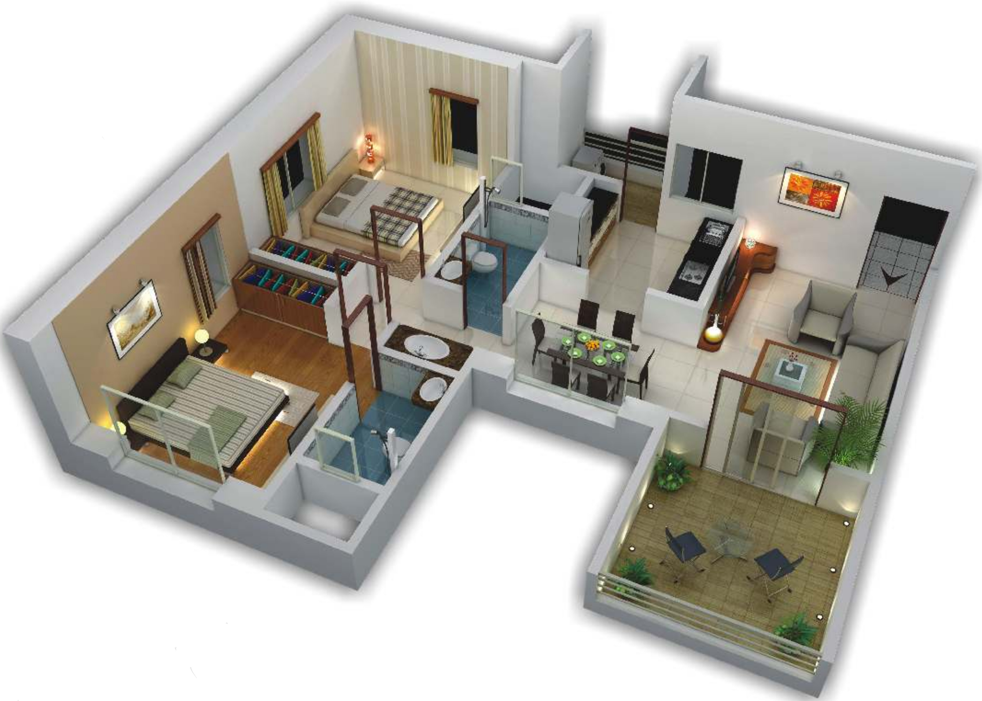 3DFloorPlan of Global Serenity D Building
