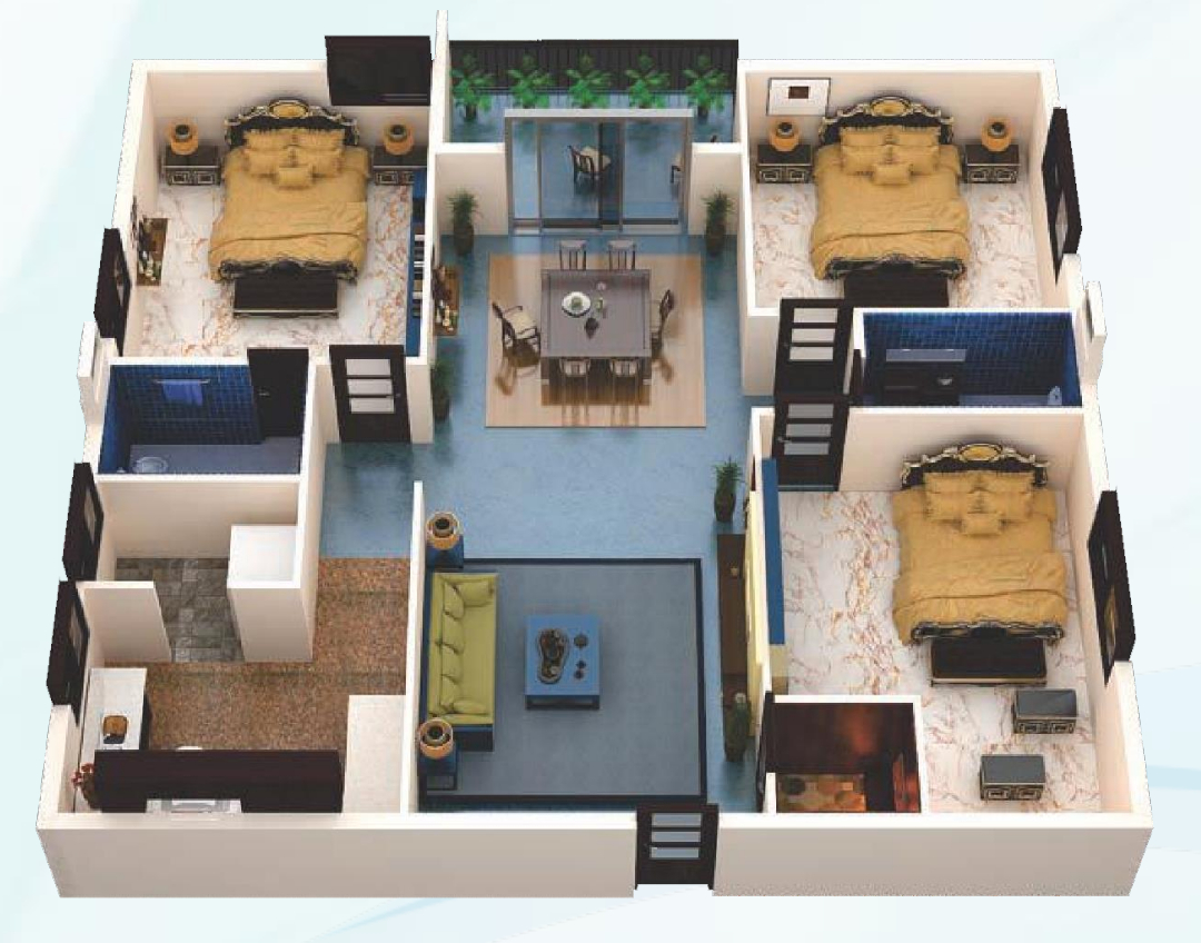 3DFloorPlan of Chandrika Ayodhya Gated Community