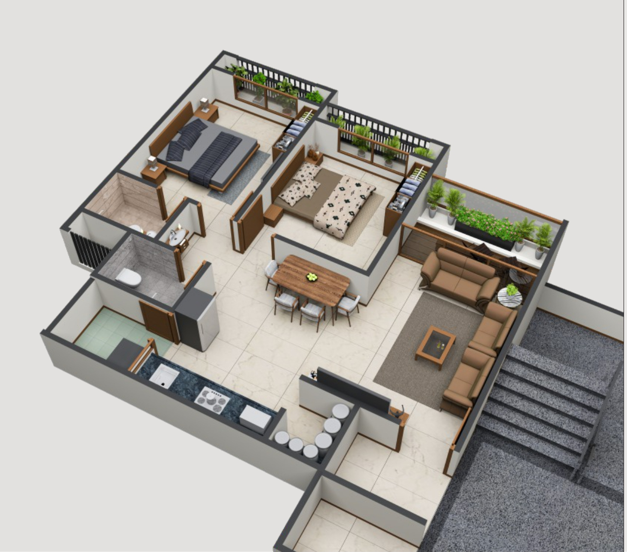 3DFloorPlan of Someshwar Sun Sierra