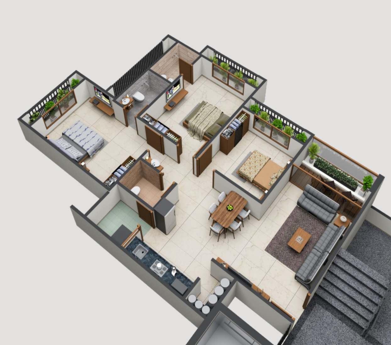 3DFloorPlan of Someshwar Sun Sierra