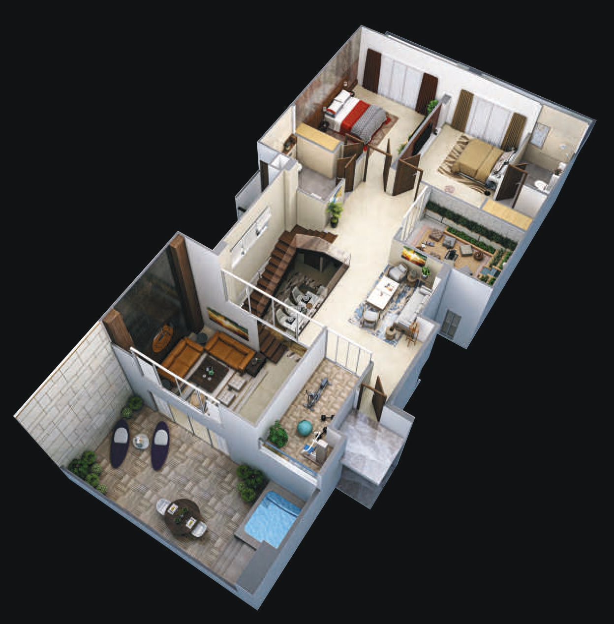 Upper Level Duplex Plan Upper Level Duplex Plan