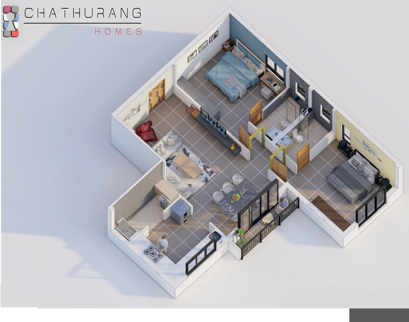 3DFloorPlan of Caiseal Lifestyle Apartments