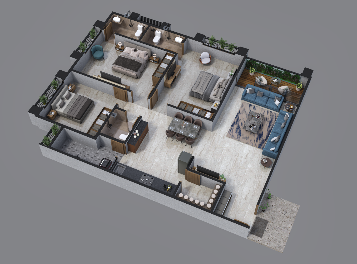 3DFloorPlan of Ganesh Valencia