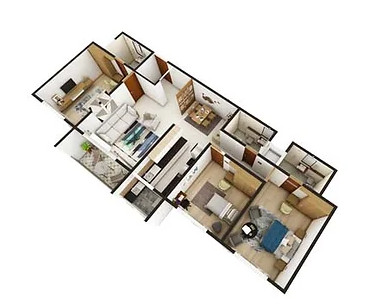 3DFloorPlan of Tapovan Tranquil