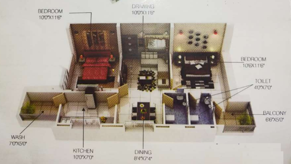 3DFloorPlan of Bhawani Regency
