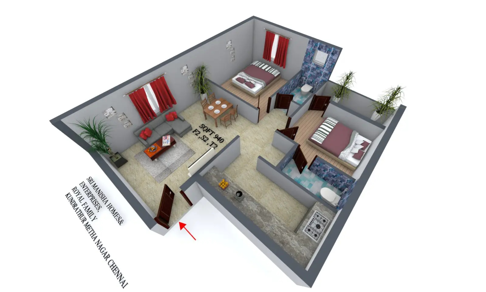 3DFloorPlan of Sri Royal Family