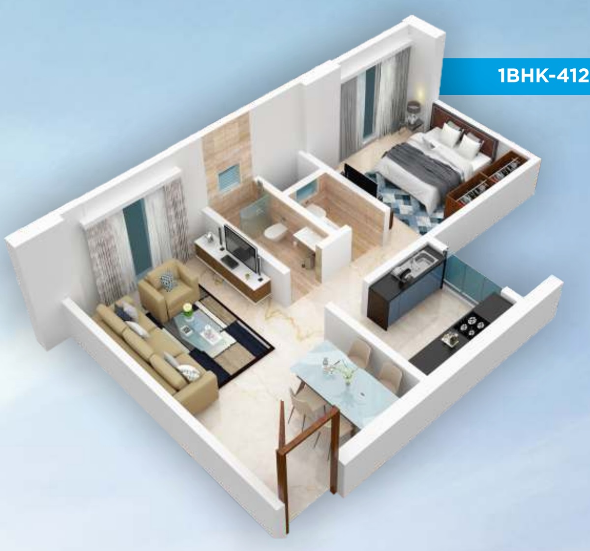 3DFloorPlan of JE And VEE Shree Satyam
