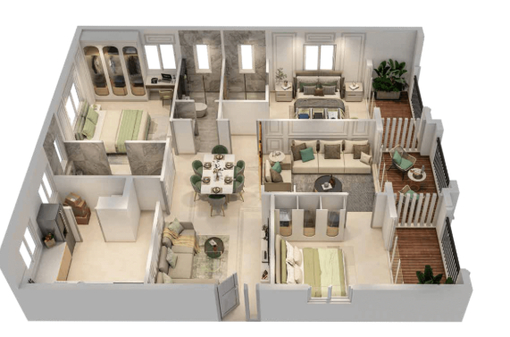 3DFloorPlan of Deevyashakti Amara