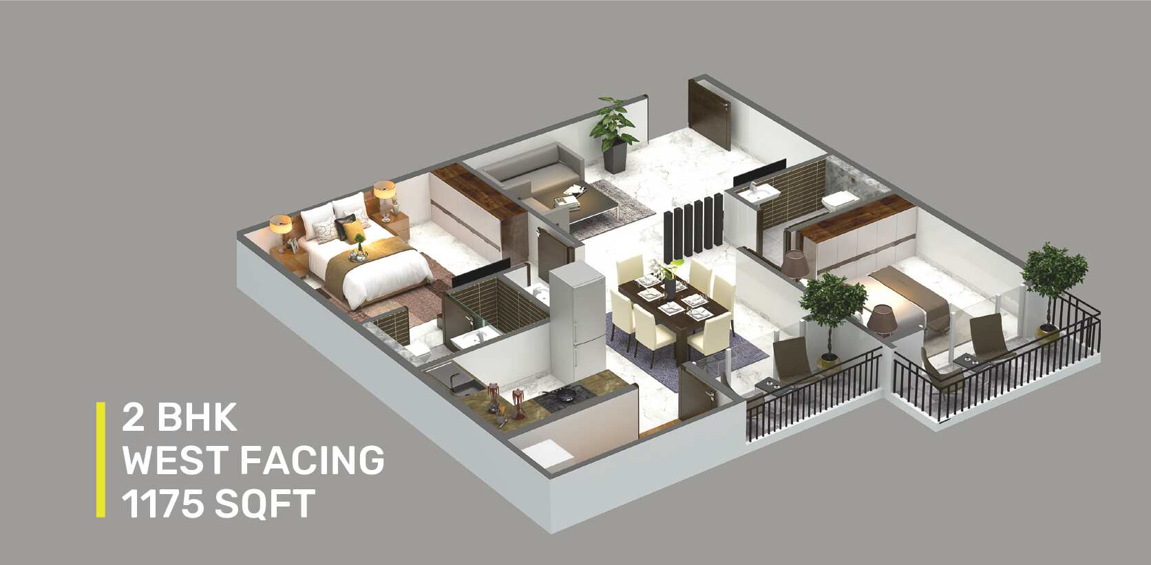 3DFloorPlan of Mithila Splendor