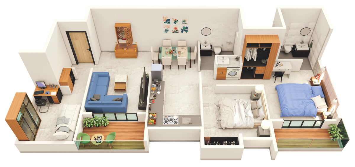 3DFloorPlan of Maruti 7 Verve