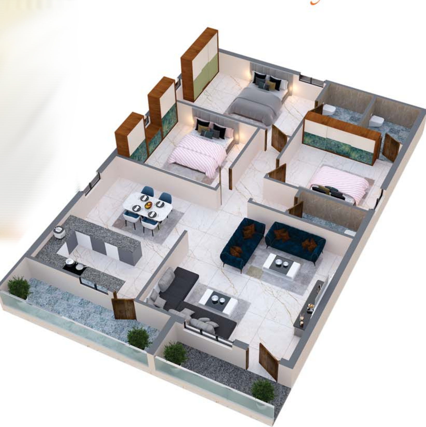 3DFloorPlan of Lakshmi Serenity