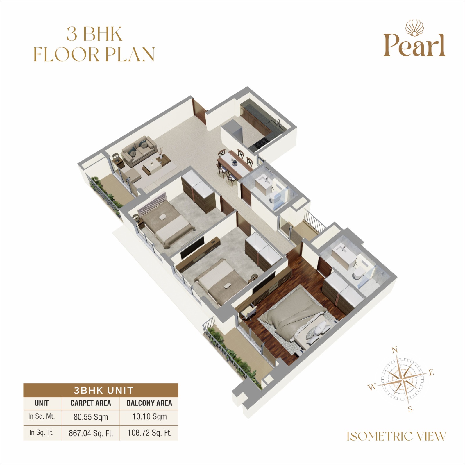 3DFloorPlan of Sahu City Phase 2 Pearl Block