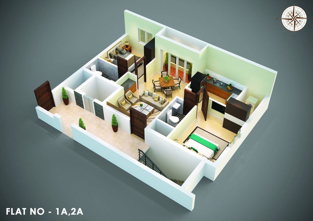 3DFloorPlan of Sivanta Vana Garden