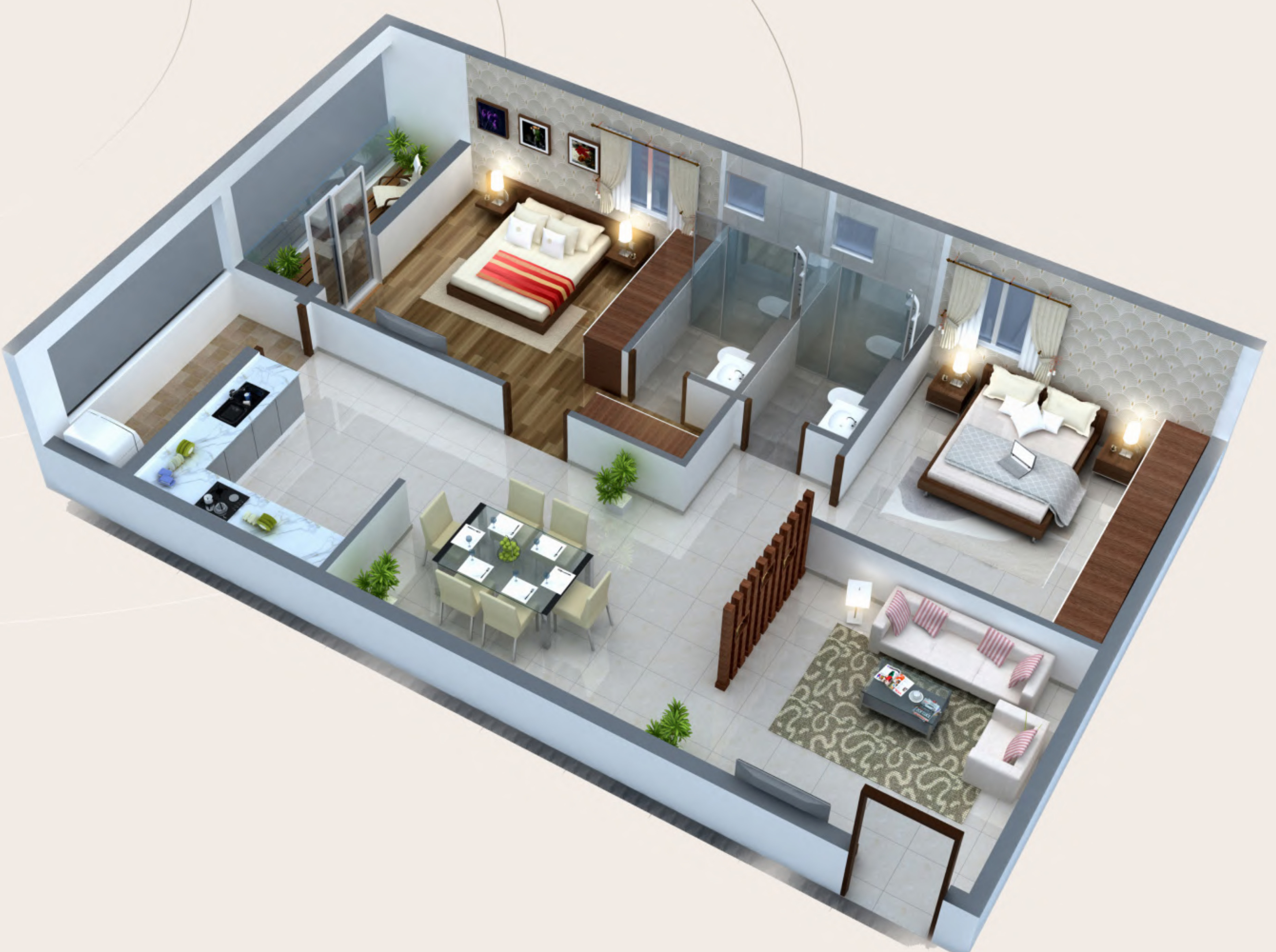 3DFloorPlan of Vian One80