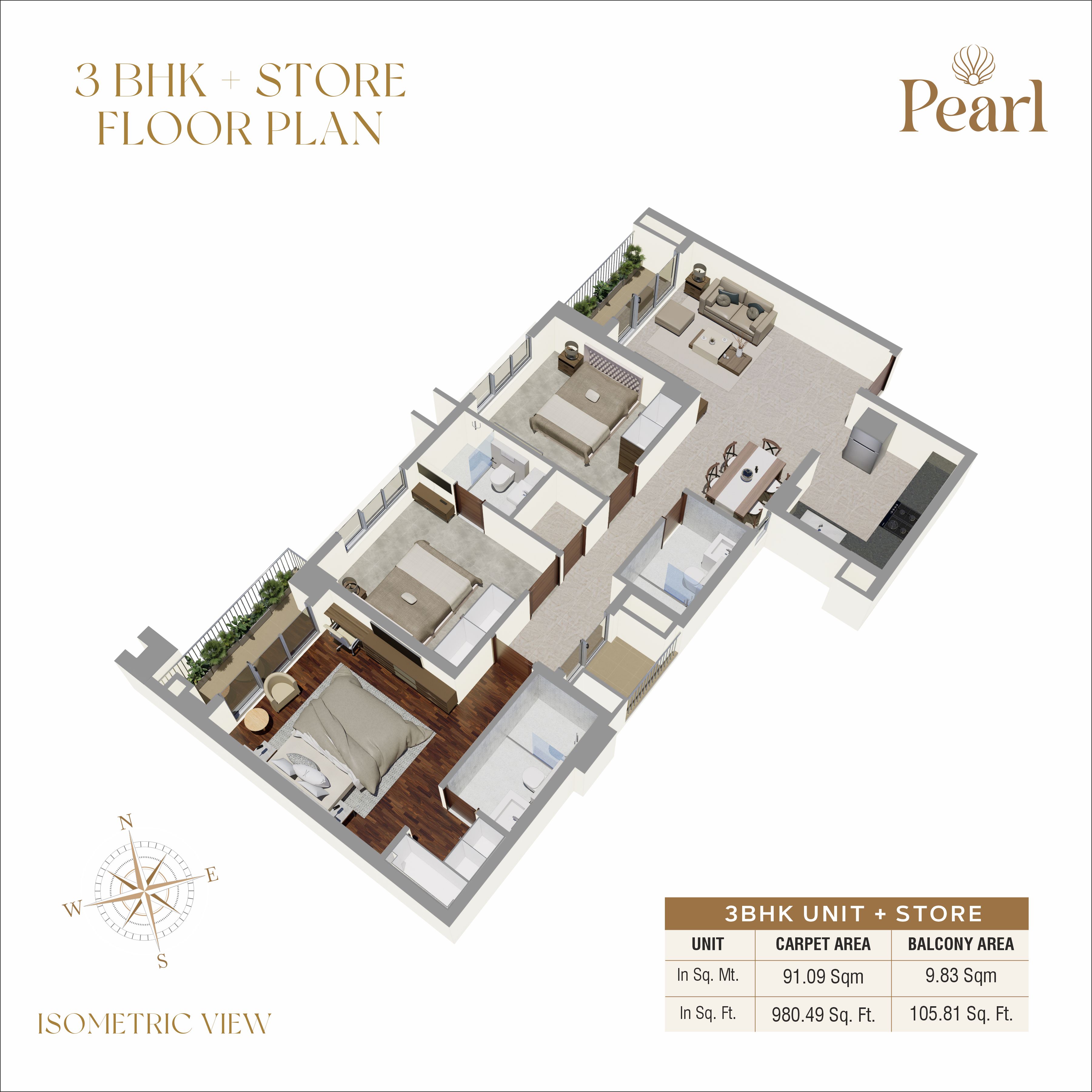 3DFloorPlan of Sahu City Phase 2 Pearl Block