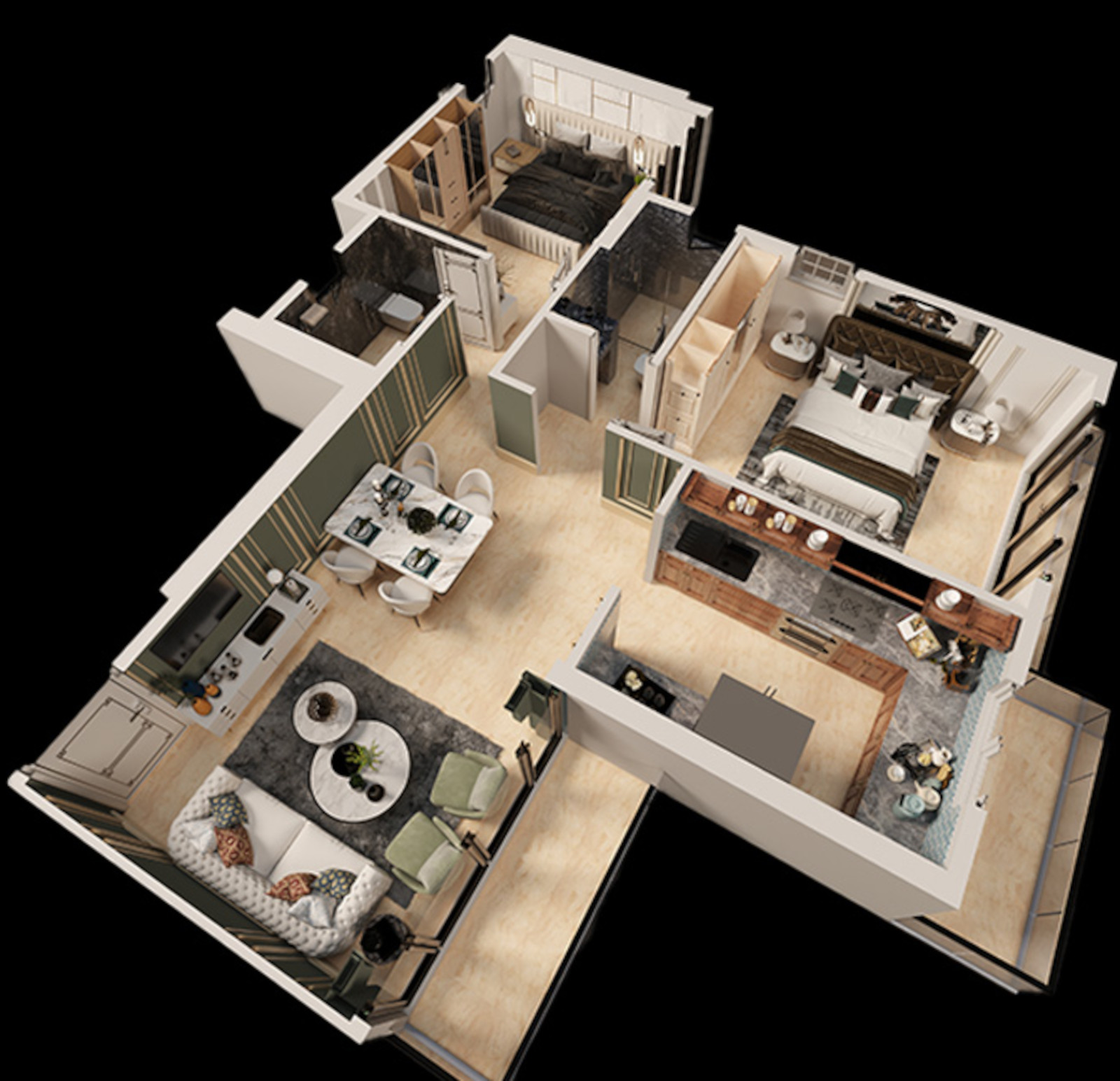 3DFloorPlan of AVA Maimoona Residency