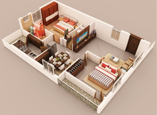 3DFloorPlan of Aadya Ramanilayam