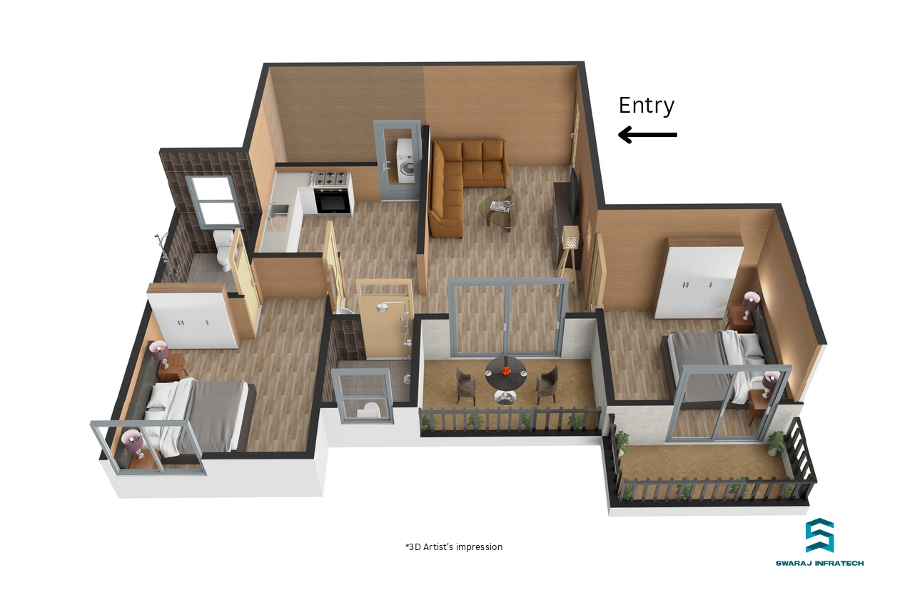 3DFloorPlan of Raj Kunj
