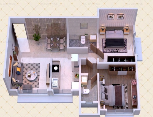 3DFloorPlan of Raj One