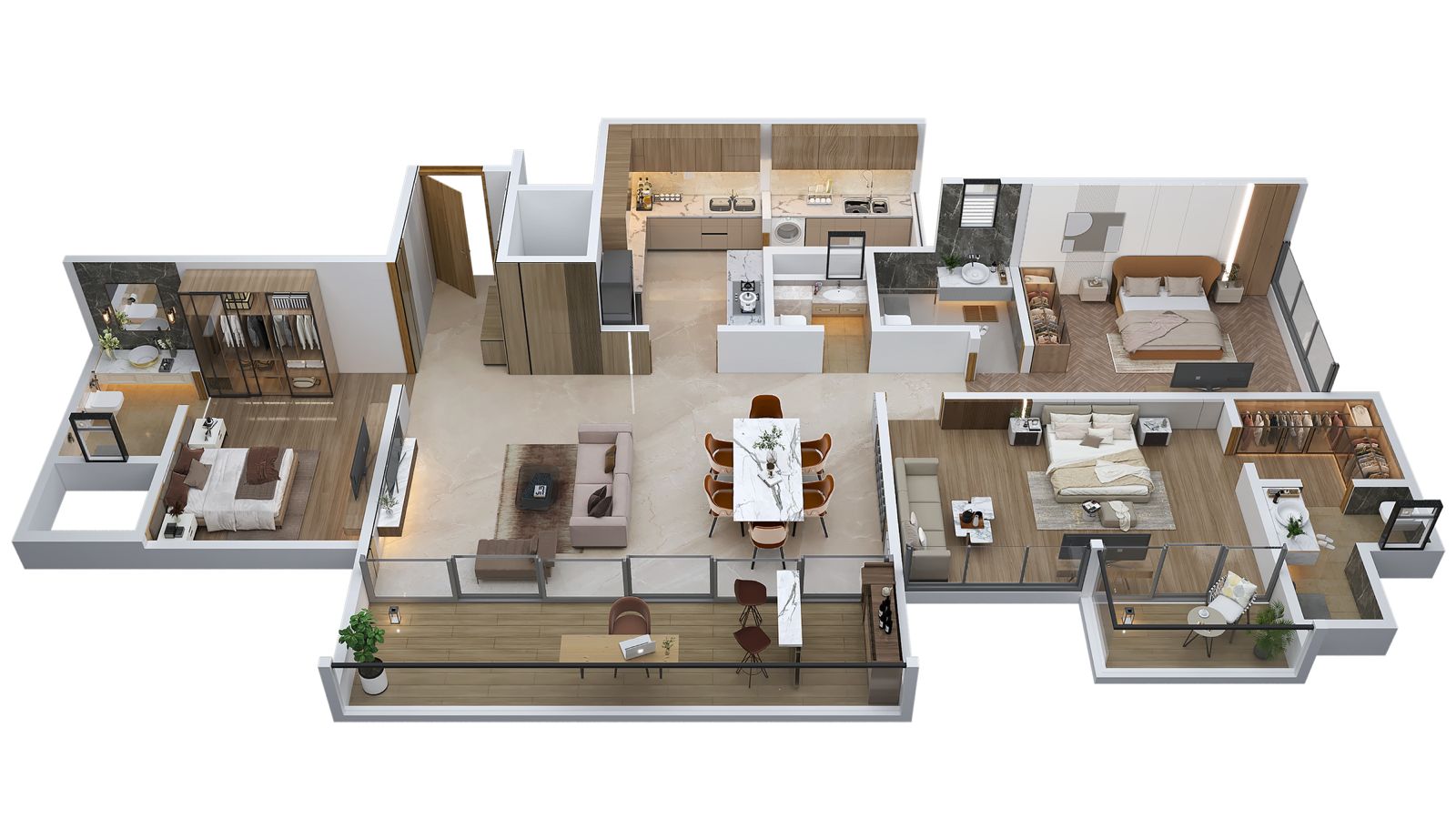 3DFloorPlan of Aswani The Hyphen