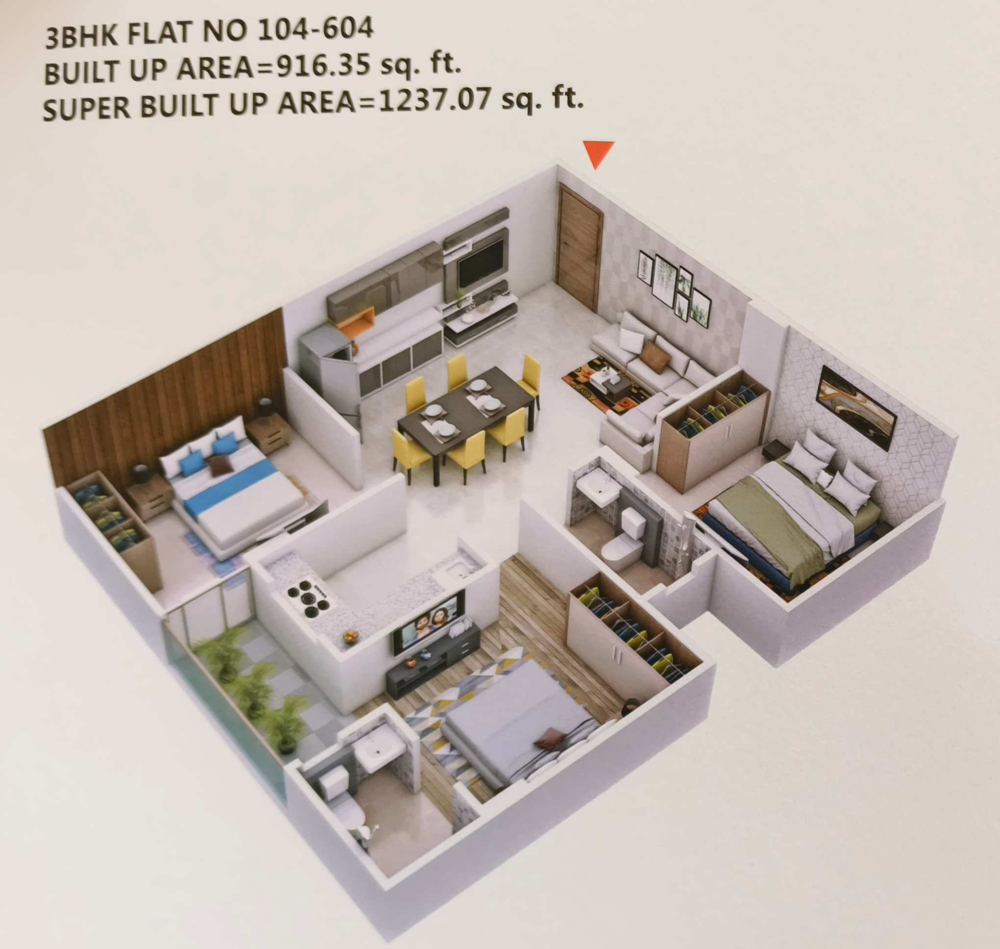 3DFloorPlan of Vikas Heights 2nd