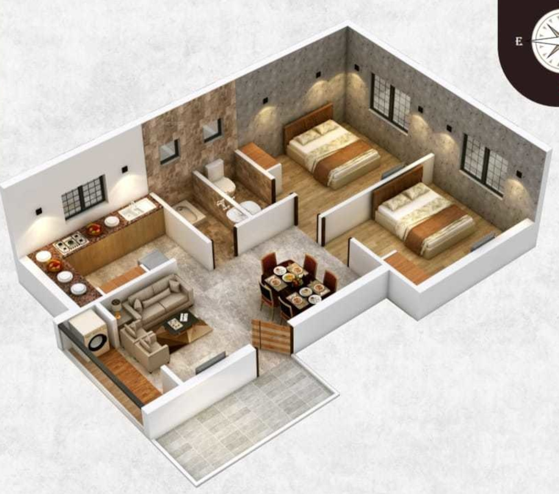 3DFloorPlan of AK Snow Flake