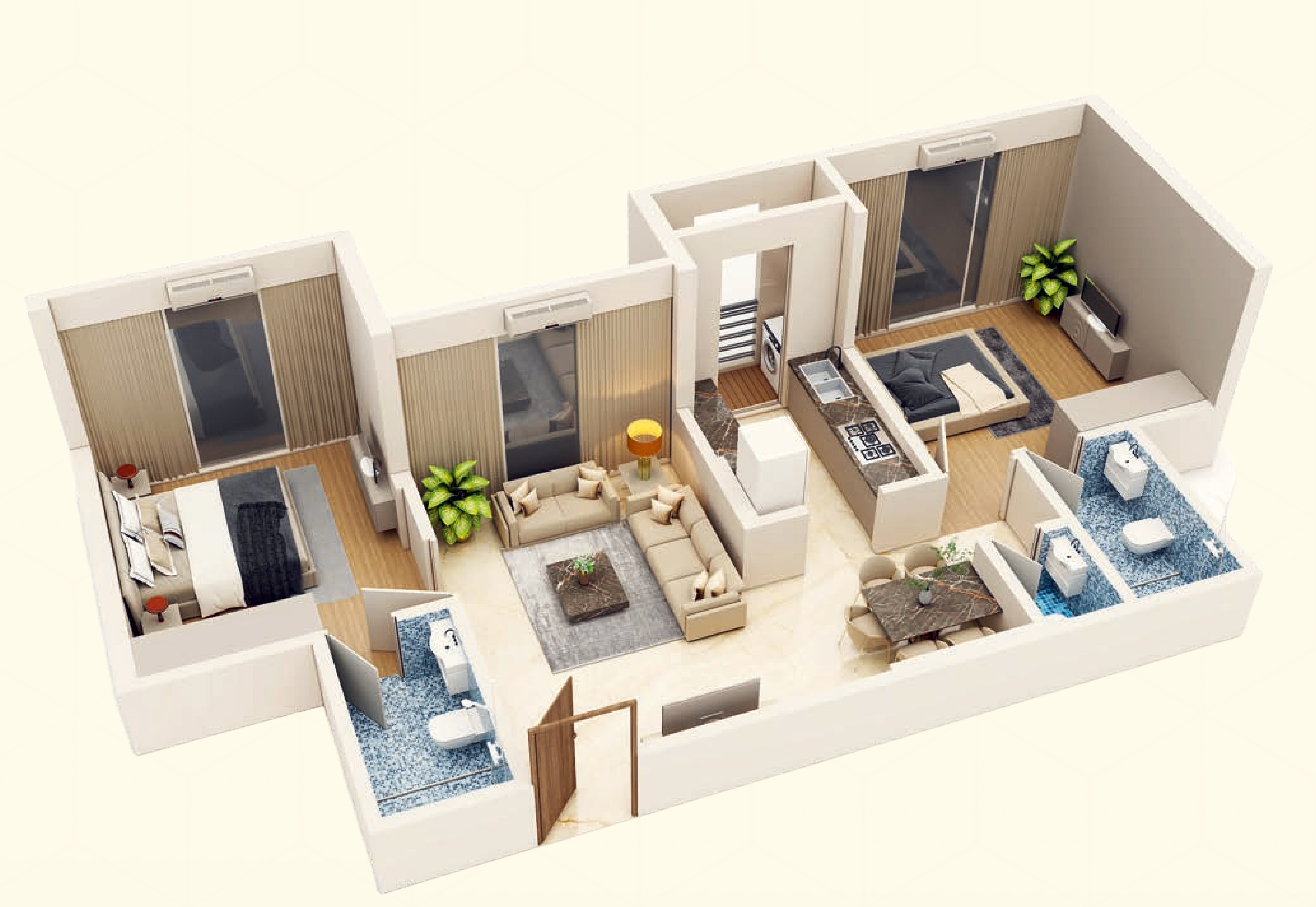 3DFloorPlan of Oscar Om Nandanvan