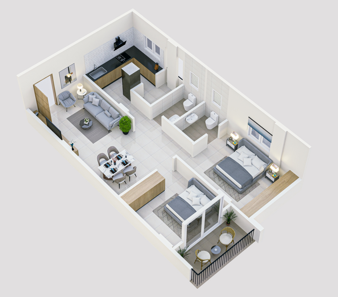 3DFloorPlan of The Reef
