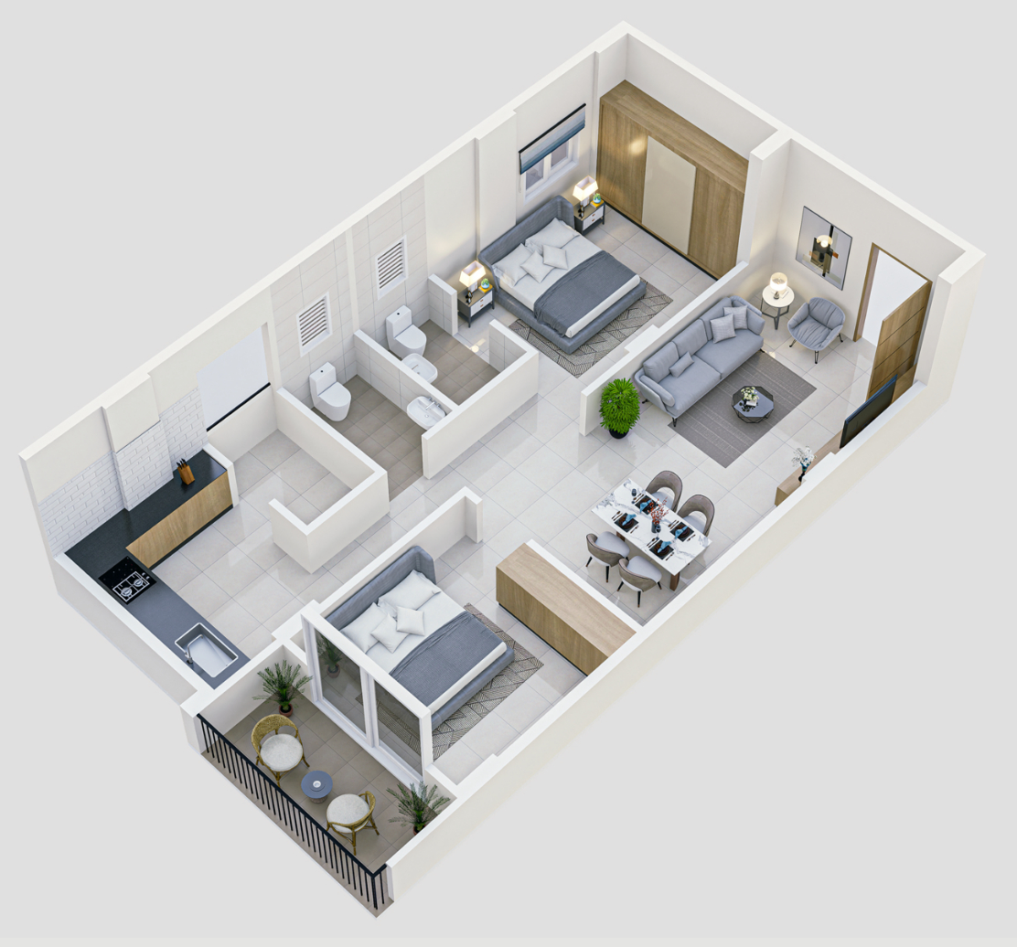 3DFloorPlan of The Reef