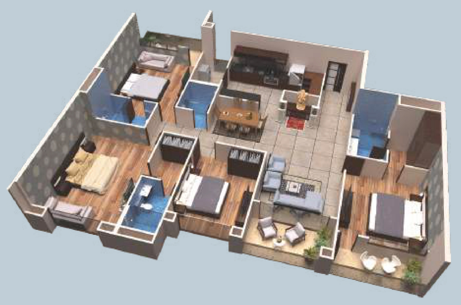 3DFloorPlan of Maze The Residence