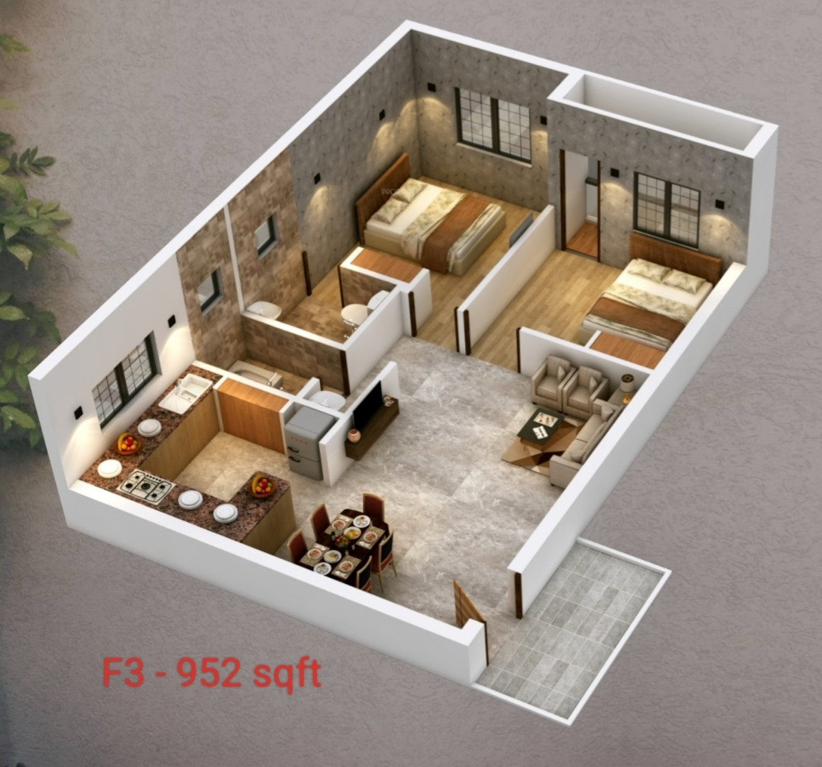 3DFloorPlan of AK Turquoise