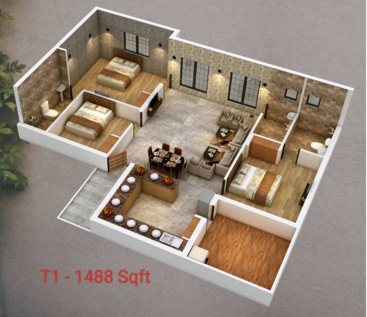 3DFloorPlan of AK Turquoise