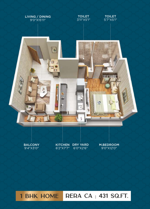3DFloorPlan of Shreeji Laxmi